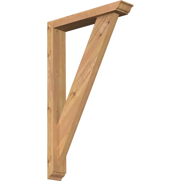 Ekena Millwork Traditional Traditional Smooth Bracket w/ Offset Brace, Western Red Cedar, 3 1/2"W x 18"D x 30"H BKT0402X18X30TRA01SWR - main